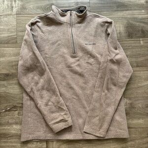 Columbia Men's QuarterZip Sweater in Light Brown